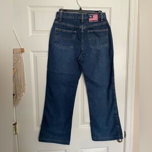 Vintage Ralph Lauren Women’s 6x31 Dark Blue Flare-Wide Leg Jeans 100% Cotton